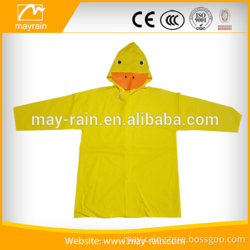 Promotion yellow vivid pvc rain coat